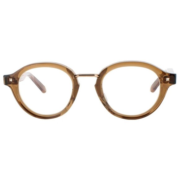 NEW VALENTINO EYEGLASSES ESSENTIAL-IV VLX-132D ROUND UNISEX BROWN EYEWEAR - Picture 1 of 3